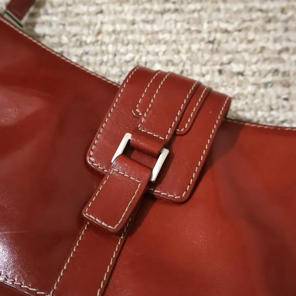 Vintage Wilson's Leather Red Leather Small Shoulder Bag Y2K Moto
